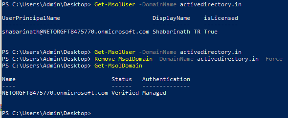 remove-msoldomain
